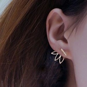 Lotus Bar Earrings Gold Plated 2 for 15